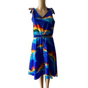 Vintage Made in Hawaii Casual Wear Summer Scenic Dress